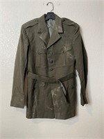 Vintage US Navy Wool Green Dress Coat