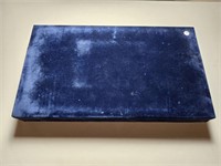 Blue Velvet Coin Display w/ trays