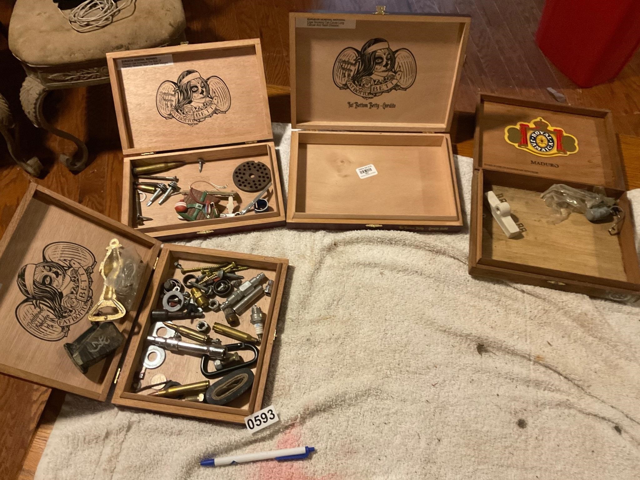4- Cigar Boxes and contents