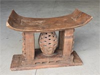 African Ashanti Carved Wooden Stool