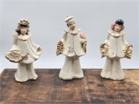 Set of Three Farland MCM Japanes Figurines