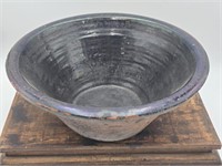 Large Antique Pancheon Bowl Iridescent Glaze