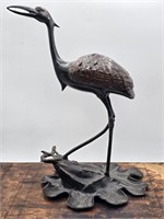 Japanese Bronze of Heron