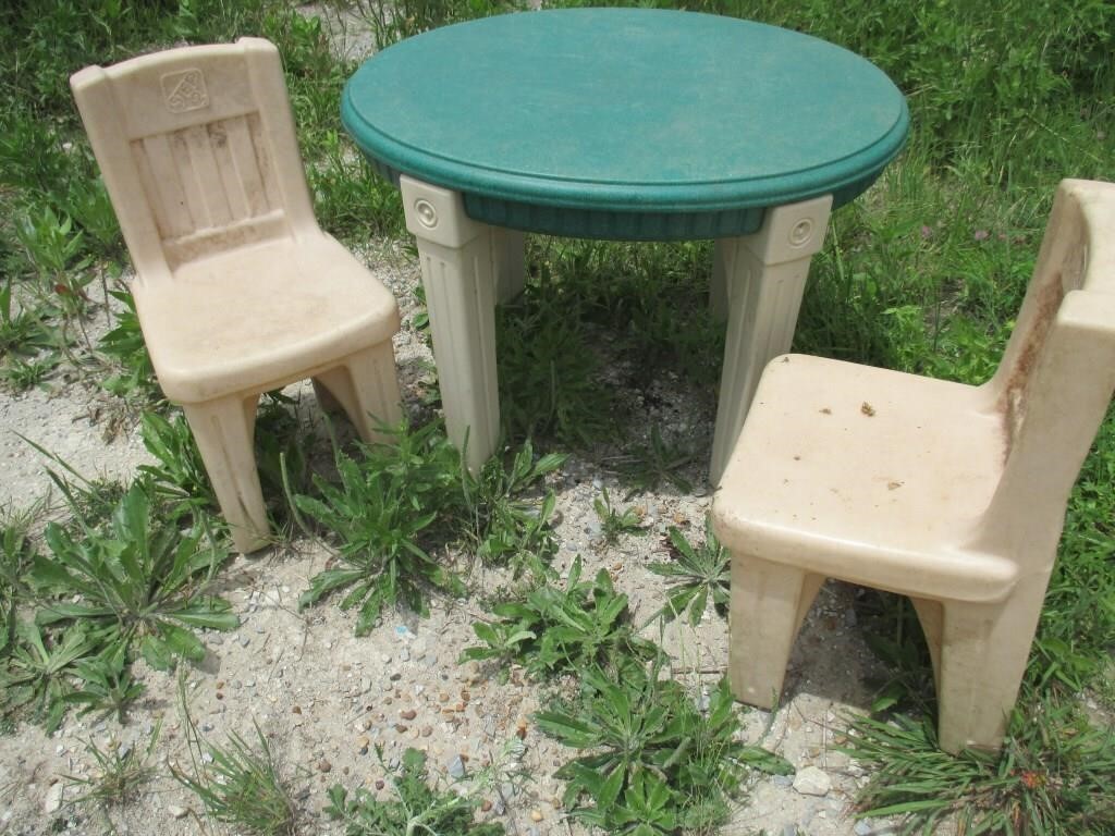 Kids Size Plastic Table and Chair Set