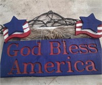God Bless America Wooden Sign