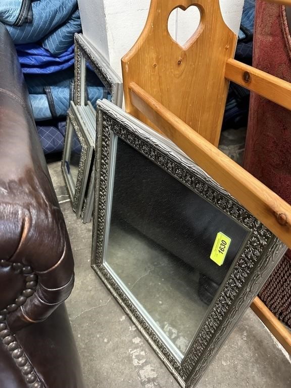 LOT OF FRAMED WALL MIRRORS