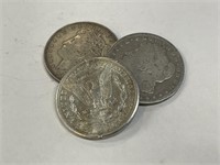 (3)  Morgan Silver Dollars