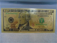 $10 Gold Foil Currency