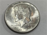 1964 d GEM BU Kennedy Half Dollar