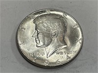 1964 BU Kennedy Half Dollar