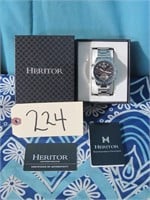 Mens Heritor Automatic Wilhelm Stainless Watch