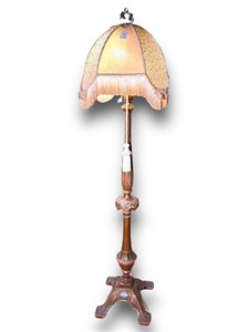 1920's Floor Lamp w/Shade (Shade 17" Lamp 71")