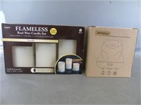 Flameless Real Wax Candle Set and Aroma Diffuser