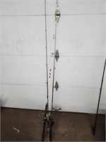 3 Fishing Rods, 2 Reels