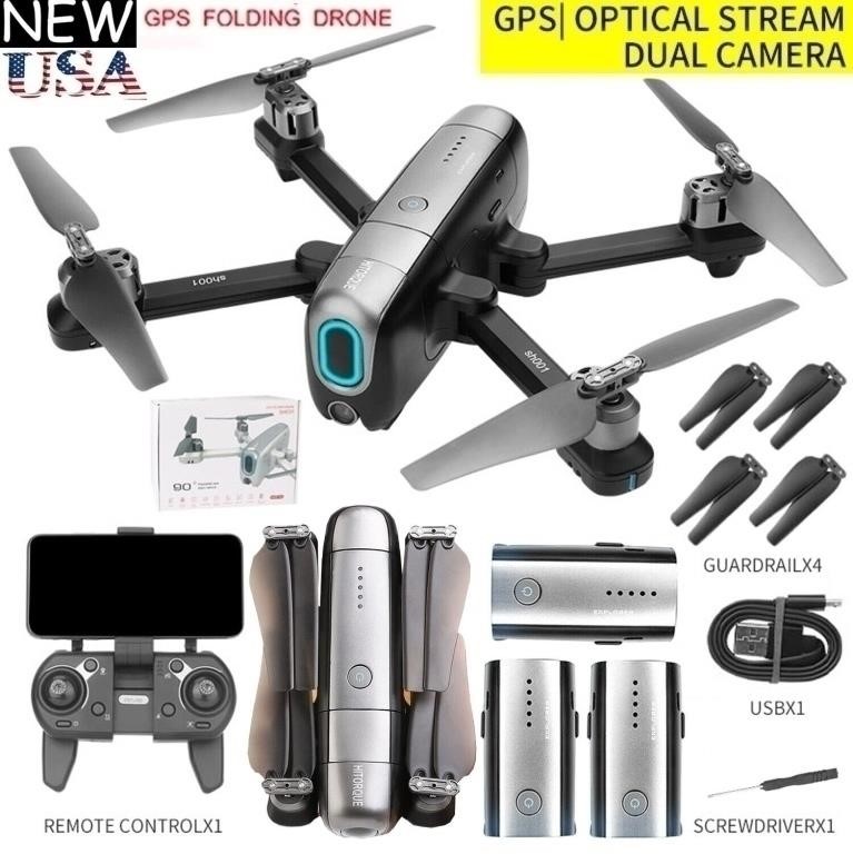 4K HD Wide Angle Dual Camera GPS RC Drone FPV