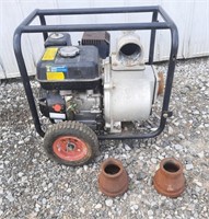 Power Fist 3" Gas Powered Water Pump with wheels.