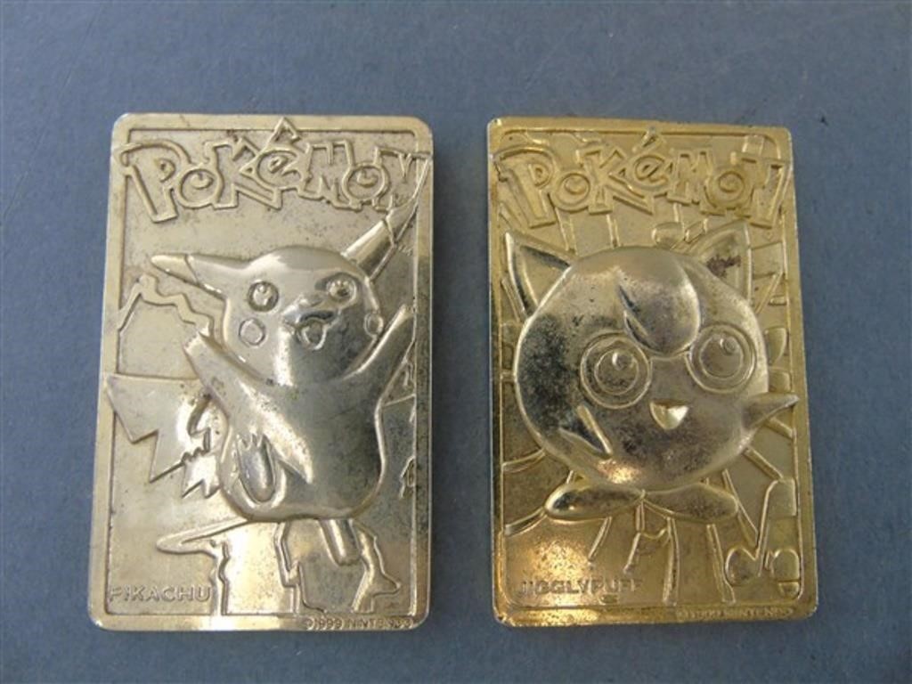 Pokemon 23k Gold Plated Trading Cards