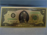 $2 Gold Foil Currency