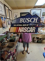 Busch Beer NASCAR Plastic Sign 36 x 20