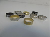 Assortment of 9 Men's Rings