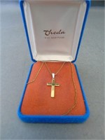 Theda 12 kt Gold Filled Cross Necklace