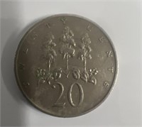 1989 Jamaica 20 Cent Coin