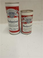 Vintage Budweiser beer cans