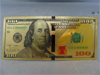 $100 Gold Foil Currency