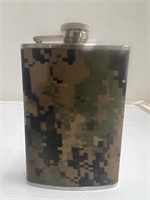 Woodland Camouflage Stainless Steel 8oz Flask