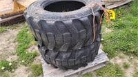 Pair 12x16.5 NHS skidloader tires - no rims