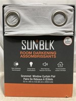 Sunblk Room Darkening Curtains 2 Pack