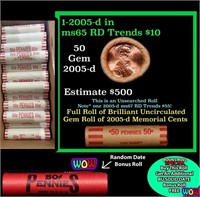 THIS AUCTION ONLY! BU Shotgun Lincoln 1c roll, 200