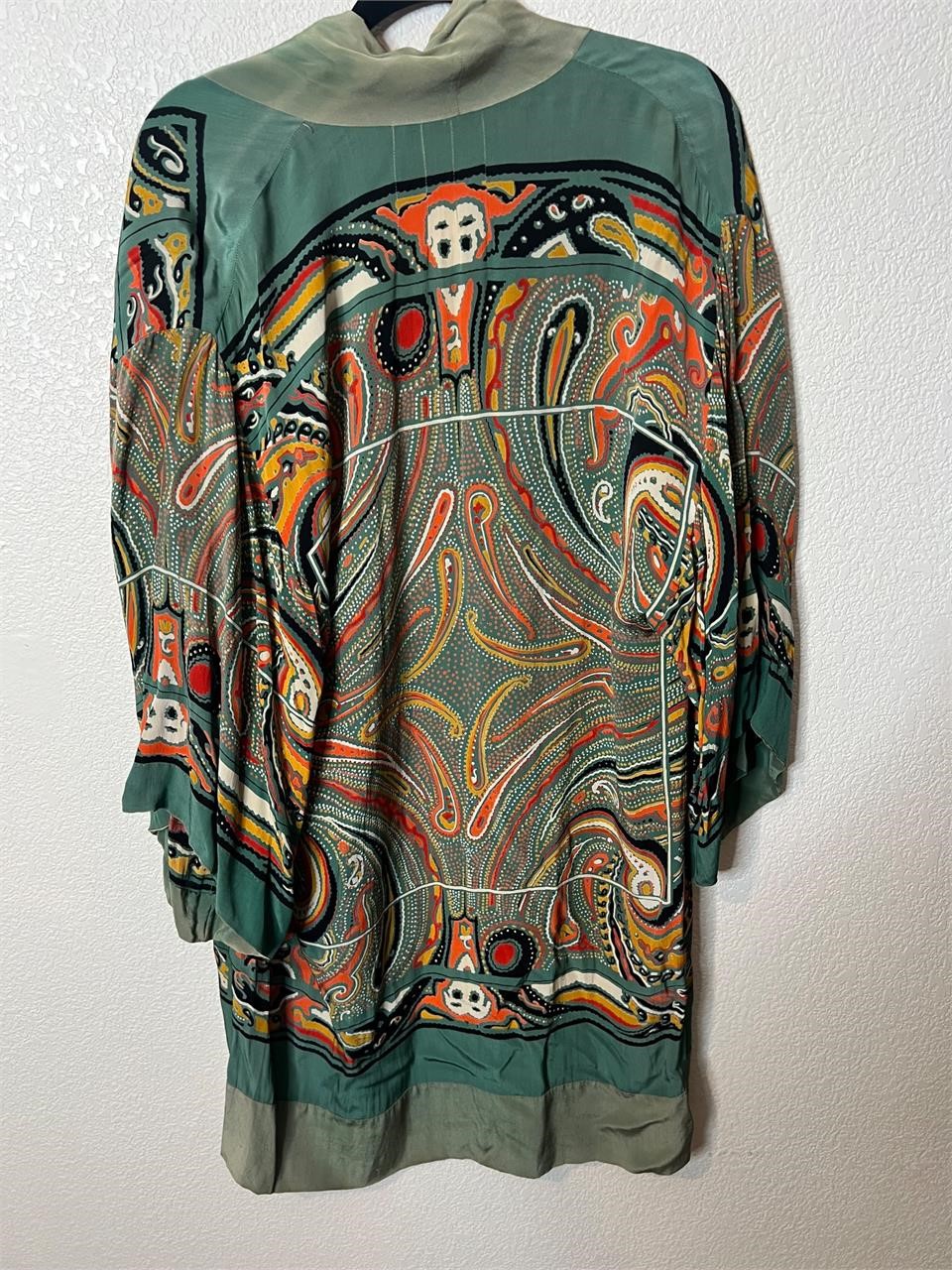 Vintage Silk Cover Up Robe Top