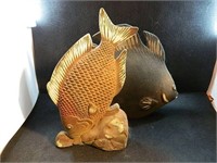 Pair of Leslie Mitchell Pottery Fish