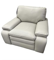 Trayton Leather Chair, Beige (new - In  Box)