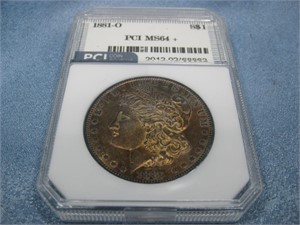 PCI Graded 1881-O Morgan Silver Dollar 90% Silver