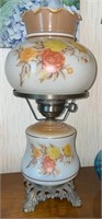 1970's Milk Glass Electric GWTW Lamp,