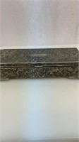 Engraved jewelry box with jewelry
