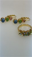 Joan Rivers ring and earrings