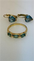 Joan Rivers ring and earrings set