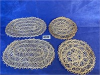 Vintage Woven Twine Mats, 2" Oval @ 13" X