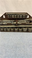 Antique socket set with wall mount case