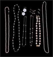 Napier and Faux Pearl Jewelry (9 pcs)