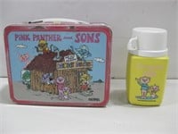 Vtg Thermos Pink Panther Lunch Box & Thermos See