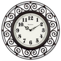 W8513  12" Wrought Iron Wall Clock