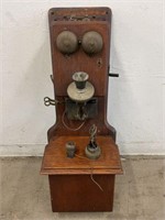 Vintage Kellogg Wall Mount 2 Box Telephone