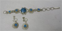 Vintage Silesion Iron Works Bracelet w Earrings