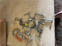 7 small c-clamps