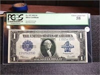 1923 $1 Silver Certificate Horse Blanket - PCGS...