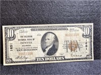 1929 $10 National Currency - Denver, CO